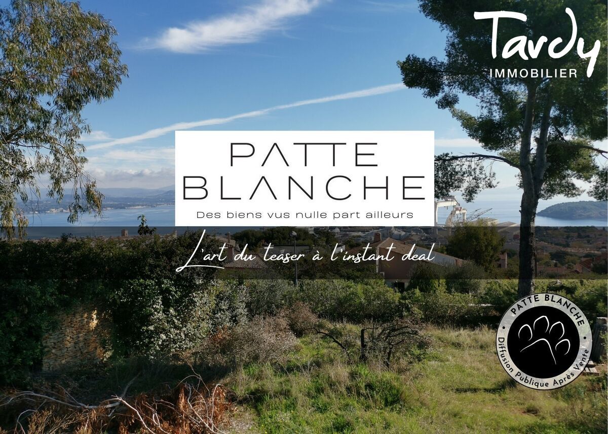 Terrain vue mer proche port - LA CIOTAT 13600 - La Ciotat - TARDY IMMOBILIER - Terrain 13600 La Ciotat - PATTE BLANCHE des biens vus nulle part ailleurs